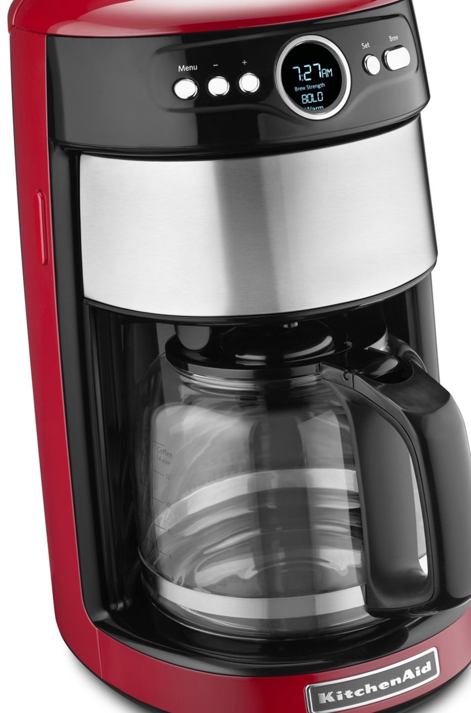 14 Cup Glass Carafe Coffee Maker- Replaceable Charcoal Water Filter ...