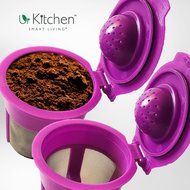 urKitchen 6 Pack Reusable K Cup Refillable Coffee Pods filters K Cups Model K200 K250 K300 K350 K400 K450 K500... N2