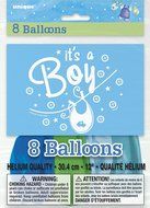 Cardboard Blue Clothesline Boy Baby Shower Cake Bunting Topper N21