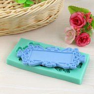 Genenic DIY Baking Silicone Fondant Mould Cake Mirror Frame Mold N8