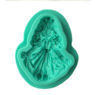 Yunko Christmas Princess Baby Shower Girl Mold Silicone Chocolate Fondant Cake Decoration Candy Mold N2