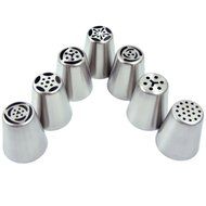 Naturebelle Russian Piping Tips Nozzles,Stainless Steel Cake Sugarcraft Decorating Tool Kit N2
