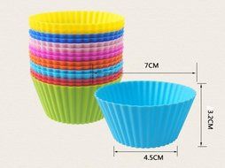 26-Pack Reusable Silicone Baking Cups Cake Molds (26) N4