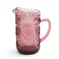 The Pioneer Woman Adeline 1.59-Liter Glass Ice Tea Water Pitcher Bar Drinkware, Plum N3