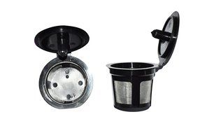 EcoSave Reusable K Carafe And K-Cups Filter Combo Set for Keurig 2.0 - K200, K300, K400, K500 Series N2