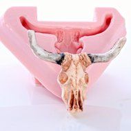 Steer Skull Silicone Mold Food Safe Mold Chocolate, Candy, Fondant, Craft Resin, Clay, Jewelry Mold.