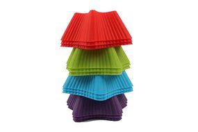 Trustworthy Buy 12-pack Reusable Silicone Star Shape Baking Cups / Cupcake Liners - Blue/Green/Red/Purple N5