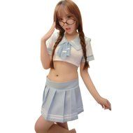 PHOTNO Women Lingerie Uniforms Temptation Nightwear Dress G-String N16