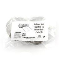 Stainless Steel Fine Mesh Tea Infuser Balls, Set of Three Tea Infuser Balls, Small Tea Infuser Ball, Medium Tea... N4