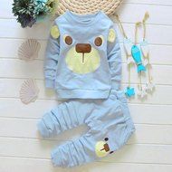 Clothes Set ,BeautyVan Toddler Baby Boys Kids Bear Print Shirt Tops+ Long Pants Clothes Outfits Set (3T, Light... N9