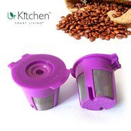 urKitchen 6 Pack Reusable K Cup Refillable Coffee Pods filters K Cups Model K200 K250 K300 K350 K400 K450 K500... N3