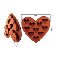 Silicone Chocolate Molds Candy Mold - DefenderX Ice Cube DIY Baking Trays Heart Shaped Jelly Pan 10-Cavity (Heart... N5