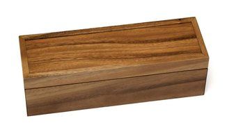 Lipper International 1128 Acacia Tea Box with 4 Sections N2