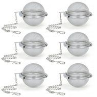 Tea Infuser EZOWare Set of 6 Stainless Steel Mesh Tea Filter - Perfect Strainer for Loose Leaf Tea N2