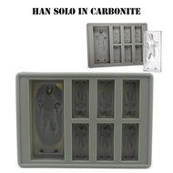Set of 5 Star Wars Silicone Ice Trays / Chocolate Molds: Boba Fett, Han Solo, R2-D2, Millennium Falcon, Darth... N6