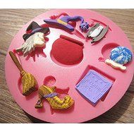 Bluelover Halloween Witch Broom Fondant Cake Decoration Mold Silicone Cake Mould