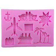 JLHua Mold Airplane Coco Cartoon Fondant Mould Sugarcraft Cake Baking Decoration Tool Silicone N3