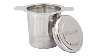 Tea Infuser with Lid 304 Stainless steel + Double Wall Tea/Coffee Mug 7.5oz (220ml) Stainless Steel N2