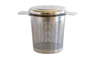 Tea Infuser with Lid 304 Stainless steel + Double Wall Tea/Coffee Mug 7.5oz (220ml) Stainless Steel N3