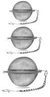 Stainless Steel Fine Mesh Tea Infuser Balls, Set of Three Tea Infuser Balls, Small Tea Infuser Ball, Medium Tea... N5