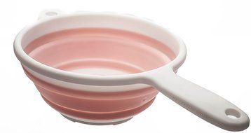 Japanese Subaru Compact Collapsible Kitchen Bowl with Handle (Pink) N2