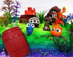 FINDING DORY 18 Piece Birthday CAKE Topper Set, Featuring Dory, Nemo and Other Sea Friends, Decorative Themed... N8