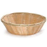 Tablecraft (1177W) 7&rdquo; Round Natural Woven Basket [Set of 12] N3