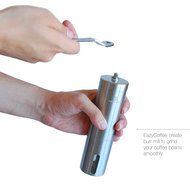 Manual Coffee Grinder-Deluxe Stainless Steel-Ceramic Burr Coffee Mill With Adjustable Grind Size By EazyCoffee N5