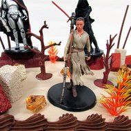 STAR WARS Jakku Planet Themed 20 Piece Birthday Cake Topper Featuring 6 Star Wars Figures and Decorative Themed... N5