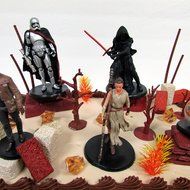 STAR WARS Jakku Planet Themed 20 Piece Birthday Cake Topper Featuring 6 Star Wars Figures and Decorative Themed... N6
