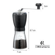 RC Professional Manual Ceramic Burr Coffee Grinder, Hand-crank Coffee Mill, Includes Brush, Black N5