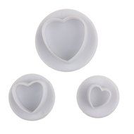 Sealike Cute Mini Heart Shape Cake Cookie Cutter Plunger Fondant Mold with Stylus N4