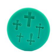 TANGCHU Candy Making Mold Cross Shape Cake Mold 2.87inch Of Diameter Green N3