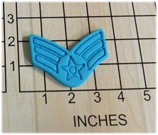 US Air Force Senior Airman Stripes Shaped Cookie Cutter and Stamp #1056
