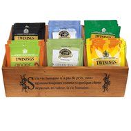 French Country Pinewood 6-Compartment Jewelry Organizer / Board Game Storage Box / Tea Holder - MyGift&reg; N3