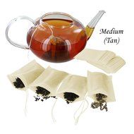 ETS Drawstring Tea Filters - Pack of 100 (Large, White) N7