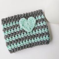 Cup Sweater Mint and Grey with Mint Heart N2