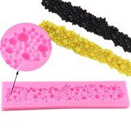 Mujiang Round Pearls Bubbles Cake Decorating Silicone Mats Lace Sugar Chocolate Fondant Molds N12