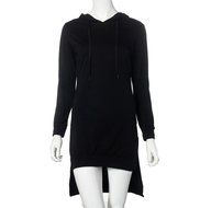 Morecome Women Sweatshirt Dress Double Split Hoodie Pullover Pockets Sweater (XL, Blue) N13