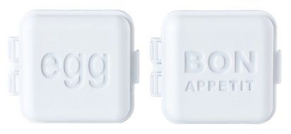 Square egg mold monbento - white N2