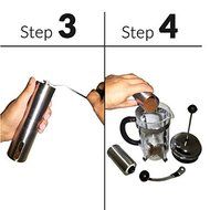 UEETEK Portable Hand Crank Stainless Ceramic Burr Manual Coffee Grinder Mill (Silver) N3