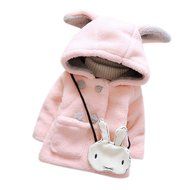Jackets ,BeautyVan Baby Infant Girls Fur Winter Warm Hooded Coat Cloak Jacket Thick Warm Clothes (18M, Pink) N4
