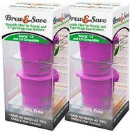 Brew and Save Refillable K Cup for Keurig 2.0 and 1.0 Brewers, 4-count Model: 4count2.0red