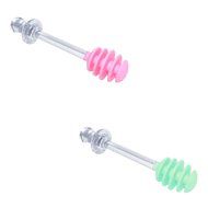 Acrylic Handle Silicone Honey Dipper 2 Pc set