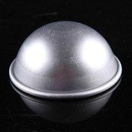 Hot DIY 2pcs 3D Ellipsoid Ball Stainless Steel Sphere Bath Bomb Cake Pan Baking Pastry Mould 2zise (5.5CM) N5