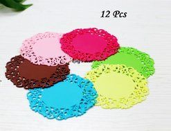 King's Deal( Tm ) 12 Pcs Coasters Elegant Hollow Out Design - Perfect Housewarming Home Kitchen Decor Idea, Drink...