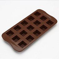 Sher Silicone Square-shaped 15-Cup Mold Cake Decorating Ice Tray Cake Moulds Chocolate Mould(Random Color)