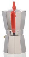 Pedrini: 9 Cups Espresso Coffee Pot, Polished Aluminium N4