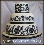 Designer Stencils C437 Floral Explosion Tier 4 Cake Stencil, Beige/semi-transparent N2