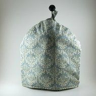Blue Brocade, French Press Cozy Cover, 8 cup, Insulated, Handmade Coffee Gift